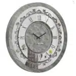 Introducing our stunning Roman Numeral Wall Clock - the perfect Unique Wall Art for Living Rooms! This Chic Vintage Look Round Wall Clock in Silver Patina exudes elegance and charm, making it an ideal addition to any stylish home decor. Add a touch of sophistication to your living space with this elegant timepiece, designed to be a standout Statement Piece in any room. Elevate your interior design with this exquisite clock and create a truly luxurious atmosphere in your home.
