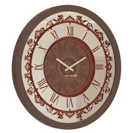 Add a touch of timeless elegance to your home with this stunning Roman Numerals Clock in a unique Copper Colour design. This Large Wall Clock is perfect for adding a modern yet vintage touch to your Living Room Decor or Kitchen space. The oversized design makes it a standout piece, while the Silent mechanism ensures a peaceful environment. Whether you are looking for a Big Wall Clock for your kitchen or a stylish addition to your Living Room, this Large Cuprous Clock is sure to impress. Embrace the Antique Look with this Round Wall Clock and elevate your space with a touch of sophistication. Shop now and make a statement with this exquisite piece!