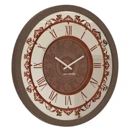 Add a touch of timeless elegance to your home with this stunning Roman Numerals Clock in a unique Copper Colour design. This Large Wall Clock is perfect for adding a modern yet vintage touch to your Living Room Decor or Kitchen space. The oversized design makes it a standout piece, while the Silent mechanism ensures a peaceful environment. Whether you are looking for a Big Wall Clock for your kitchen or a stylish addition to your Living Room, this Large Cuprous Clock is sure to impress. Embrace the Antique Look with this Round Wall Clock and elevate your space with a touch of sophistication. Shop now and make a statement with this exquisite piece!