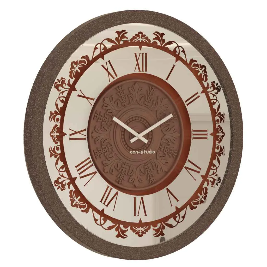 Add a touch of timeless elegance to your home with this stunning Roman Numerals Clock in a unique Copper Colour design. This Large Wall Clock is perfect for adding a modern yet vintage touch to your Living Room Decor or Kitchen space. The oversized design makes it a standout piece, while the Silent mechanism ensures a peaceful environment. Whether you are looking for a Big Wall Clock for your kitchen or a stylish addition to your Living Room, this Large Cuprous Clock is sure to impress. Embrace the Antique Look with this Round Wall Clock and elevate your space with a touch of sophistication. Shop now and make a statement with this exquisite piece!