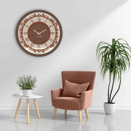 Add a touch of timeless elegance to your home with this stunning Roman Numerals Clock in a unique Copper Colour design. This Large Wall Clock is perfect for adding a modern yet vintage touch to your Living Room Decor or Kitchen space. The oversized design makes it a standout piece, while the Silent mechanism ensures a peaceful environment. Whether you are looking for a Big Wall Clock for your kitchen or a stylish addition to your Living Room, this Large Cuprous Clock is sure to impress. Embrace the Antique Look with this Round Wall Clock and elevate your space with a touch of sophistication. Shop now and make a statement with this exquisite piece!