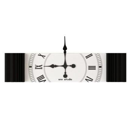 Add a touch of modern sophistication to your space with our exquisite Rectangular Wall Clock. This large wall clock doubles as a stylish piece of decor, featuring a unique design with elegant Roman numerals. Whether placed in your kitchen or living room, this black and gold wall clock will add a luxurious accent to your home. The silent mechanism ensures a peaceful atmosphere, making it perfect for any room where you want to relax and unwind. Elevate your decor with this designer piece that seamlessly combines form and function.