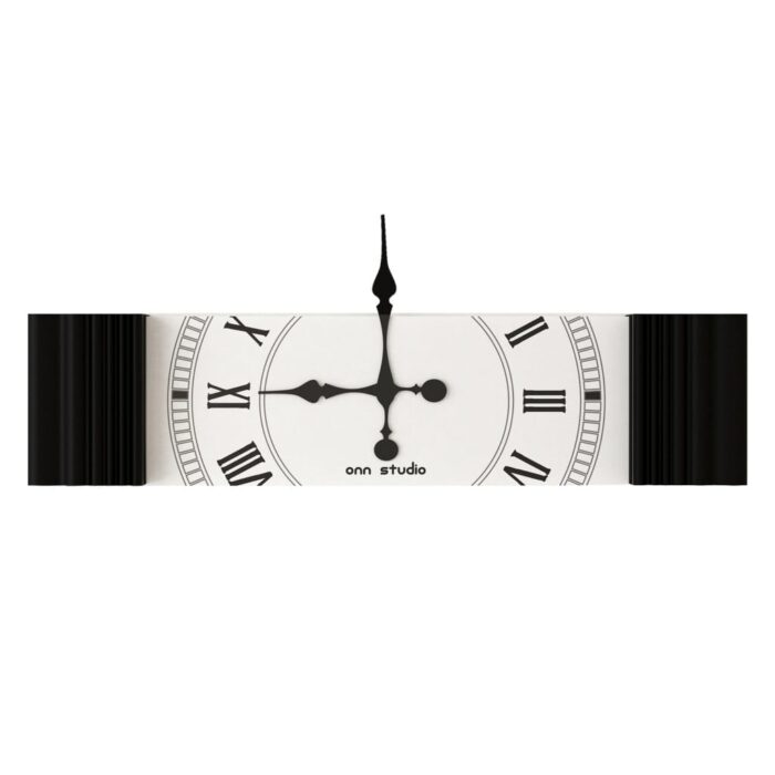 Add a touch of modern sophistication to your space with our exquisite Rectangular Wall Clock. This large wall clock doubles as a stylish piece of decor, featuring a unique design with elegant Roman numerals. Whether placed in your kitchen or living room, this black and gold wall clock will add a luxurious accent to your home. The silent mechanism ensures a peaceful atmosphere, making it perfect for any room where you want to relax and unwind. Elevate your decor with this designer piece that seamlessly combines form and function.