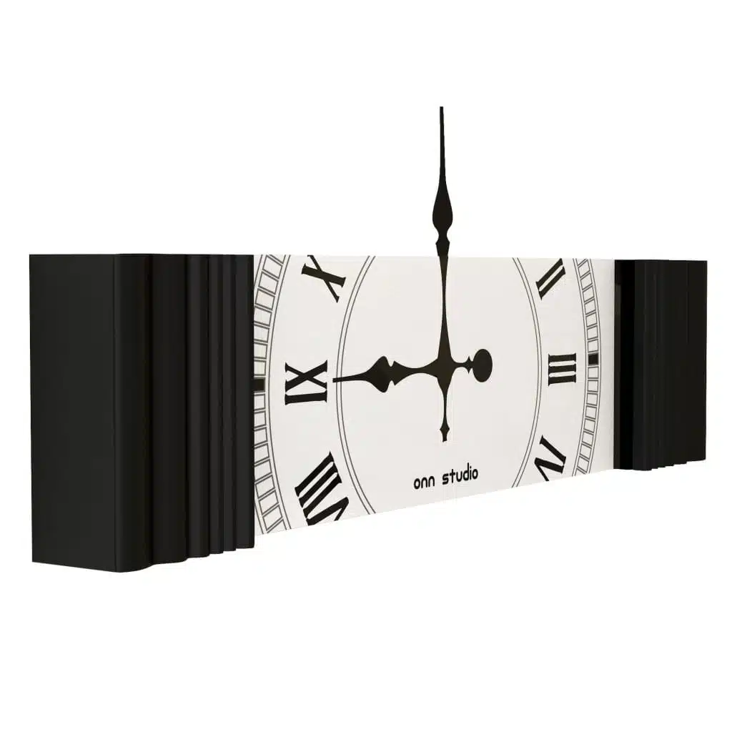 Add a touch of modern sophistication to your space with our exquisite Rectangular Wall Clock. This large wall clock doubles as a stylish piece of decor, featuring a unique design with elegant Roman numerals. Whether placed in your kitchen or living room, this black and gold wall clock will add a luxurious accent to your home. The silent mechanism ensures a peaceful atmosphere, making it perfect for any room where you want to relax and unwind. Elevate your decor with this designer piece that seamlessly combines form and function.
