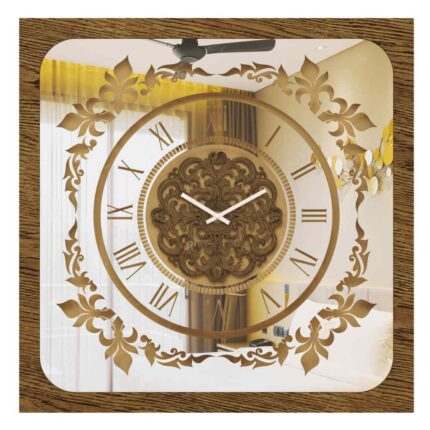 Add a touch of boho charm to your living space with this one-of-a-kind Boho Style Roman Numeral Mirror Clock. This chic vintage square wall clock in patina gold exudes elegance and adds a sophisticated feel to any room. Perfect for living rooms, this unique wall art piece is a statement-making addition to your home decor. Stay on time in style with this stunning clock that effortlessly blends function and fashion.