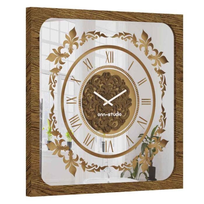 Add a touch of boho charm to your living space with this one-of-a-kind Boho Style Roman Numeral Mirror Clock. This chic vintage square wall clock in patina gold exudes elegance and adds a sophisticated feel to any room. Perfect for living rooms, this unique wall art piece is a statement-making addition to your home decor. Stay on time in style with this stunning clock that effortlessly blends function and fashion.