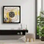 Add a touch of sophistication and style to your home with this impressive Large Black Wall Clock. This unique wall clock is the perfect addition to any living room, kitchen, or office space. Featuring a sleek modern design with retro inspirations, this oversized wall clock commands attention with its bold square shape and classic Roman numerals. The silent movement ensures a quiet environment while still keeping perfect time. Embrace the vintage charm of this antique wall clock and make a statement with this large, eye-catching piece that is sure to become a focal point in any room.