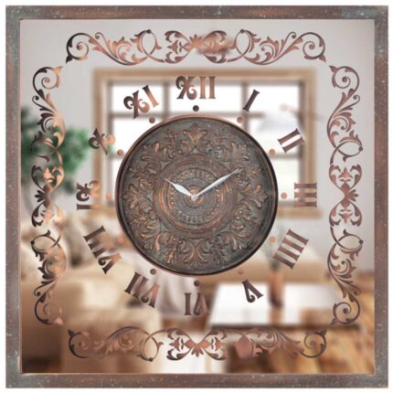 Add a touch of sophistication to your home with this striking Copper Colour Wall Clock. With its sleek design and oversized structure, this Large Wall Clock will make a statement in any room, whether it's the kitchen, living room, or bedroom. The unique combination of modern and vintage elements in this Unique Wall Clock creates a timeless look that fits any decor style. Featuring silent mechanism, this Living Room Clock is not only stylish but also practical. The Roman Numerals on this Retro Square Wall Clock add a classic touch, making it a perfect blend of antique charm and contemporary elegance. Upgrade your space with this eye-catching piece - a must-have for those who appreciate quality and style.