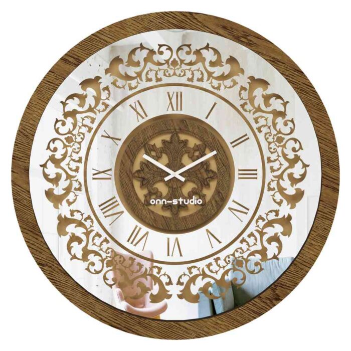 Add a touch of timeless elegance to your living space with this exquisite Round Unique Gold Patina Wall Clock. The intricate frame boasts a royal vintage effect, creating a luxurious atmosphere in any room. The mirrored design adds a touch of glamour, while the boho style clock enhances the overall aesthetic. Perfect for a chic living room, bedroom, or office, this stunning piece of wall art effortlessly combines style and functionality. Make a statement with this one-of-a-kind wall clock that will surely elevate your decor.