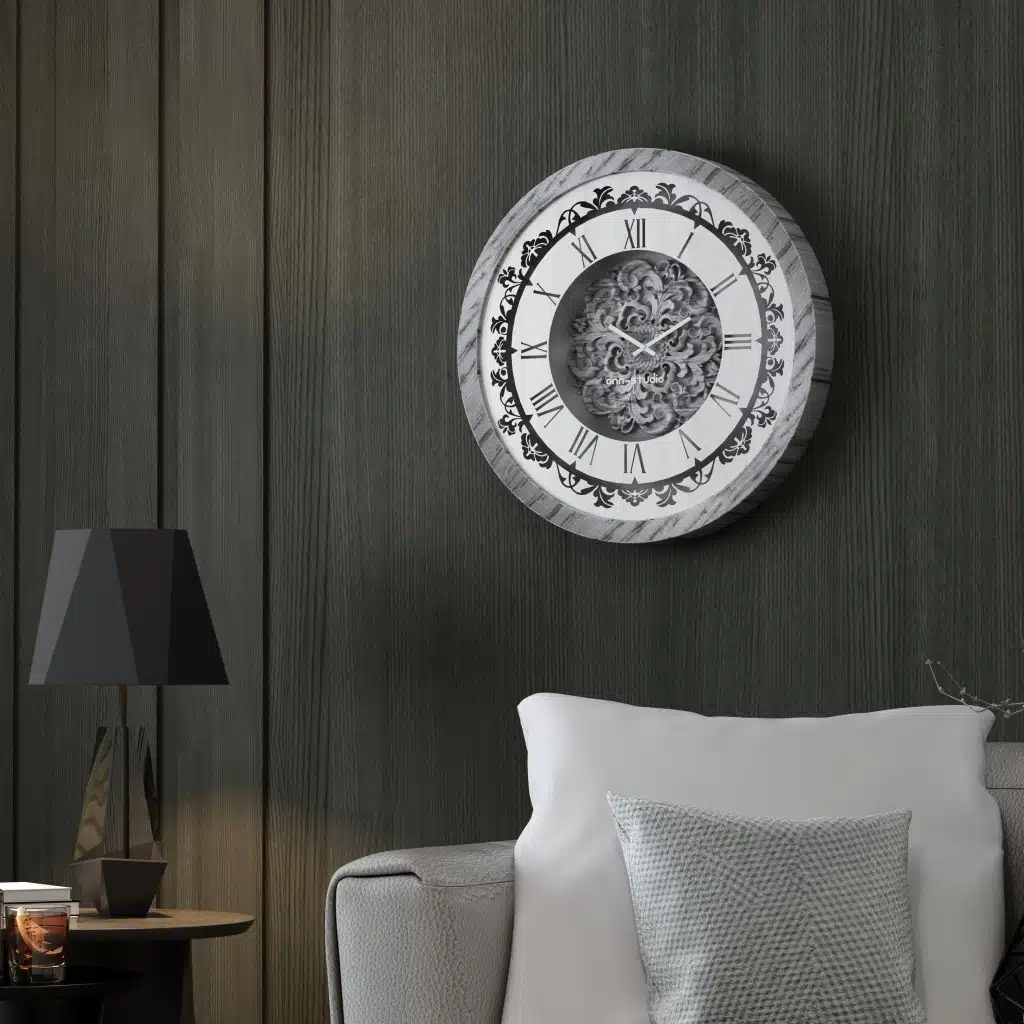Round Clock with Roman Numerals, Statement Piece for Living Room - Image 11