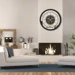 Square Oversized Black Wall Clock for Living Room or Kitchen - Image 3
