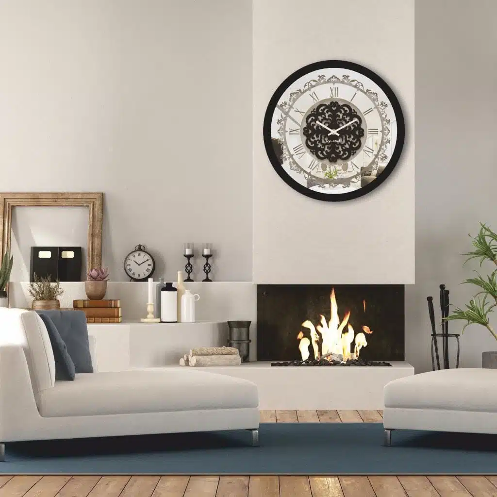 Square Oversized Black Wall Clock for Living Room or Kitchen - Image 3