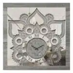 Introducing our exquisite Roman Numeral Wall Clock, the perfect statement piece for your living room decor. This chic vintage-inspired square wall clock in a stunning silver patina finish exudes elegance and sophistication. Its unique design adds a touch of luxury to any space, making it a must-have for those who appreciate chic home decor. Upgrade your living room with this stylish yet functional wall art that is sure to impress guests and elevate the ambiance of your home.