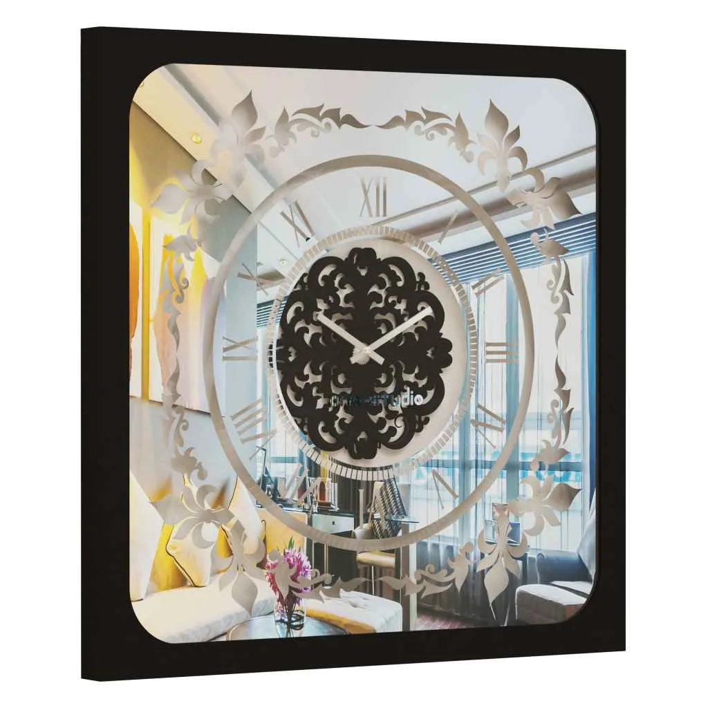 Add a touch of sophistication and style to your home with this impressive Large Black Wall Clock. This unique wall clock is the perfect addition to any living room, kitchen, or office space. Featuring a sleek modern design with retro inspirations, this oversized wall clock commands attention with its bold square shape and classic Roman numerals. The silent movement ensures a quiet environment while still keeping perfect time. Embrace the vintage charm of this antique wall clock and make a statement with this large, eye-catching piece that is sure to become a focal point in any room.