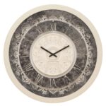 Add a touch of timeless elegance to your living space with our Round Beige Colour Wall Clocks. This Vintage Clock features Roman Numerals and a Traditional Floral design that will elevate any room's decor. Handcrafted by skilled artisans, this Large wall clock makes for a stunning statement piece in any home. Its silent operation ensures a peaceful ambiance while its Decorative Mirrored finish adds a touch of sophistication. The Aesthetic design of this Unique wall clock blends seamlessly with both traditional and modern interior styles, making it the perfect Housewarming gift or addition to your own collection. Embrace a touch of Retro design and Boho Wall Art with this Handmade wall clock that exudes charm and character. Upgrade your Interior Design with this one-of-a-kind clock that will instantly enhance your room decor.