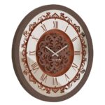 Add a touch of timeless elegance to your living space with this stunning Roman Numerals Clock in a charming copper colour. This Large Wall Clock is not only a functional Kitchen Clock, but also a Unique piece of wall decor that will enhance any room, from the kitchen to the living room. The Modern design of this Oversized Wall Clock features a Vintage feel with its Antique Look and Round shape. This Large Cuprous Clock is perfect for those looking for a statement piece that doubles as a Silent, accurate timekeeper. Upgrade your home with this one-of-a-kind Antique-inspired clock that combines style and functionality seamlessly.