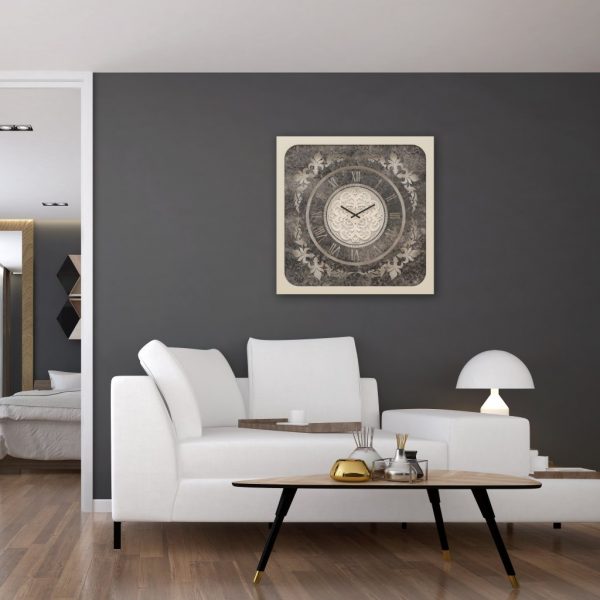 Add a touch of elegance to your living space with our Square Beige Colour Wall Clock featuring Roman Numerals and a Traditional Floral design. This Artisan clock is a true statement piece, handcrafted with care to bring a vintage charm to your home. Its large size and silent movement make it perfect for any room decor, while the Decorative Mirrored accents add a unique touch to this clock. Whether you are looking for an interior design upgrade or a thoughtful housewarming gift, this beautiful piece is sure to impress. Embrace the Boho Wall Art trend with this Retro-inspired clock, creating an aesthetic design that will enhance any space. Don't miss out on this opportunity to add a one-of-a-kind, Handmade Wall Clock to your collection!