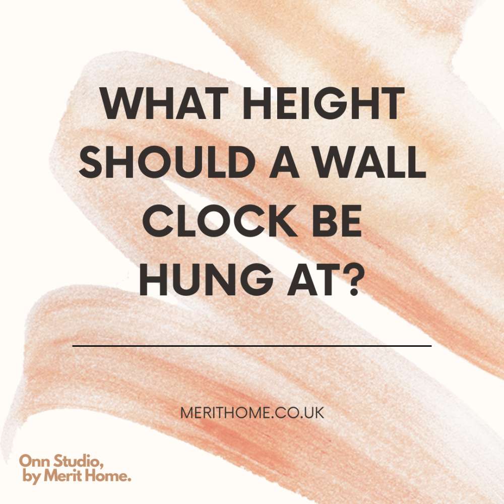 What height should a wall clock be nubg at?