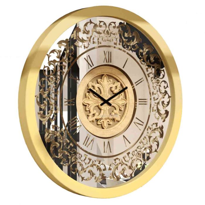 Add a touch of timeless elegance to your living space with our Round Wall Clocks featuring Roman Numerals. This Vintage Clock with a charming Traditional Floral design will elevate your interior decor effortlessly. Crafted with care as a Handmade Wall Clock, this statement piece is not only a practical timepiece but also a show-stopping decorative Mirrored Clock. The silent clock mechanism ensures a peaceful ambiance in your home. Perfect for large wall spaces in the living room, this Unique wall clock makes for a memorable housewarming gift. Embrace the aesthetic design of our Decorative Mirrored Clock and let it become the focal point of your room decor. Elevate your interior design with this exquisite piece of art!