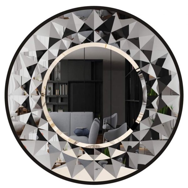 Enhance your space with this stunning Round Large Gold Mirror that exudes an aesthetic charm. This unique mirror is perfect for your bathroom vanity, living room, or entryway, adding a touch of elegance to any room. Elevate your decor with this eye-catching piece that brings both functionality and style to your home. Upgrade your space with this unique and versatile bathroom vanity mirror today!