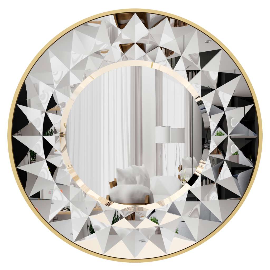 Onn Studio's Decorative Round Gold Mirror.