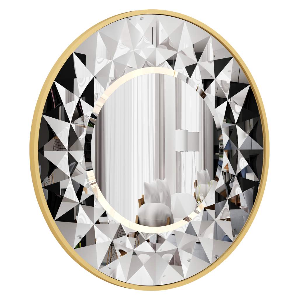 Onn Studio's Decorative Round Gold Mirror.