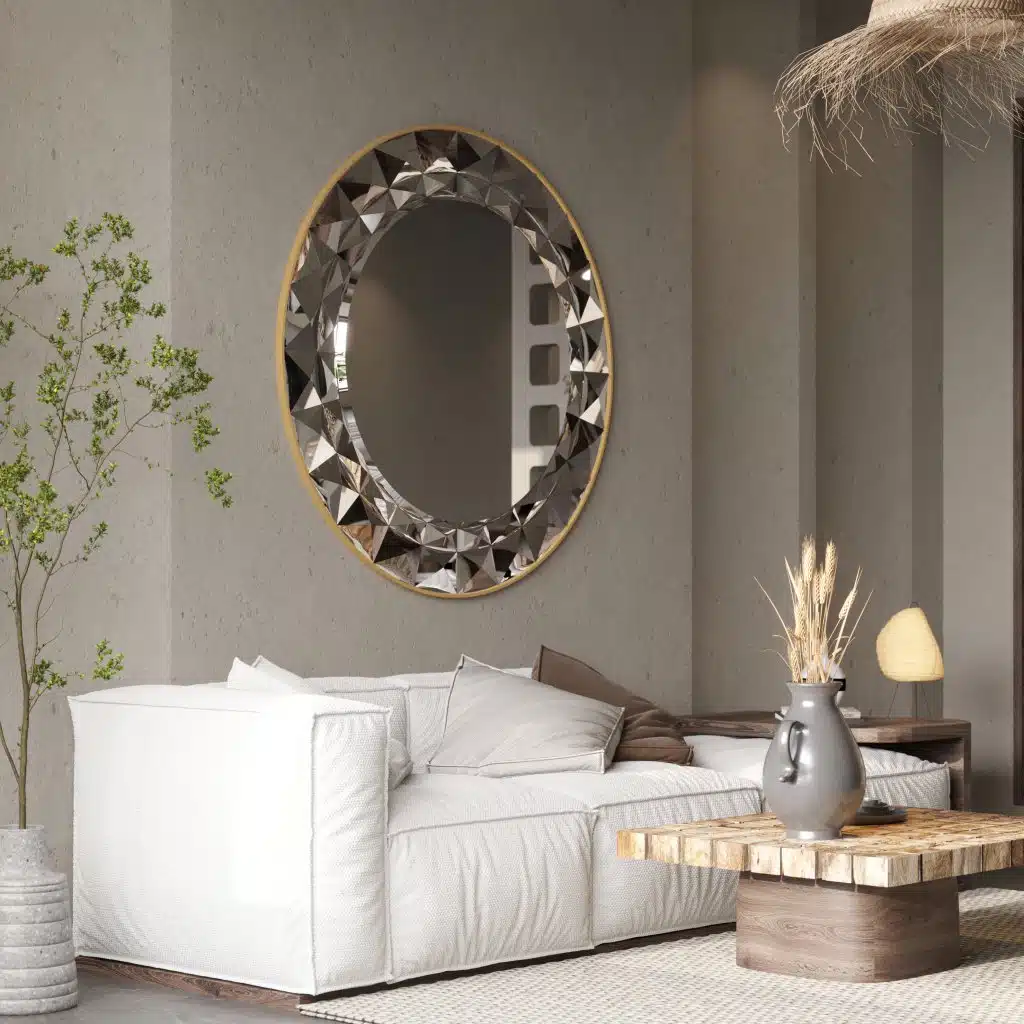 Add a touch of sophistication and style to your space with this stunning Round Large Gold Mirror. Perfect for elevating your Aesthetic Living Room Decor or enhancing your Bathroom Vanity, this versatile piece is a must-have for any room. The unique design of this mirror makes it a standout piece of Room Decor, while the Sunburst detailing adds a touch of elegance. Whether you hang it in your entryway for a Unique Entryway Mirror or use it as Boho Wall Art, this mirror is sure to make a statement in your home.