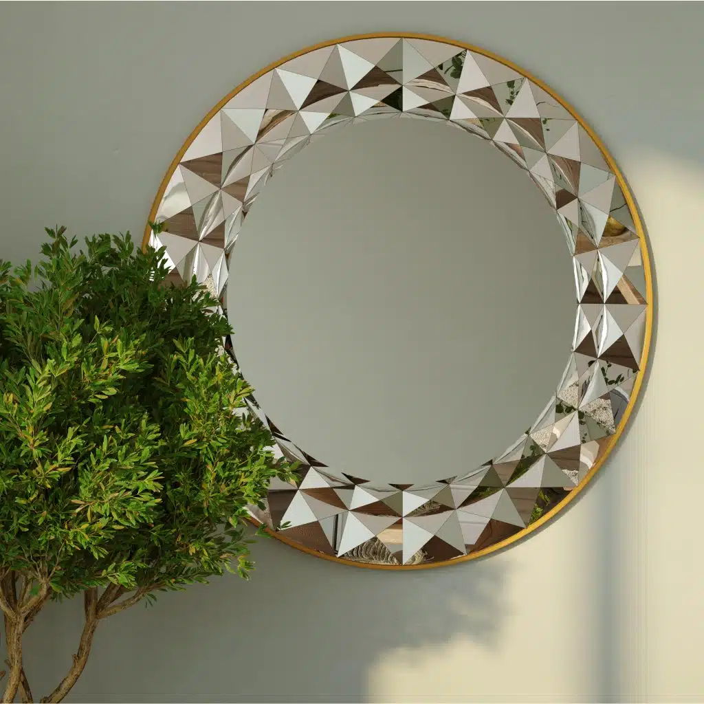 Add a touch of sophistication and style to your space with this stunning Round Large Gold Mirror. Perfect for elevating your Aesthetic Living Room Decor or enhancing your Bathroom Vanity, this versatile piece is a must-have for any room. The unique design of this mirror makes it a standout piece of Room Decor, while the Sunburst detailing adds a touch of elegance. Whether you hang it in your entryway for a Unique Entryway Mirror or use it as Boho Wall Art, this mirror is sure to make a statement in your home.