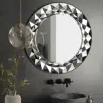 Add a touch of elegance and style to your space with this Round Large Gold Mirror. Whether you're looking to enhance your living room or update your bathroom vanity, this stunning piece of room decor is the perfect choice. The unique sunburst design makes it a standout piece of boho wall art, adding a touch of sophistication to any room. Elevate your home decor with this eye-catching mirror, sure to impress in any setting, be it as a unique entryway mirror or a focal point in your living space.