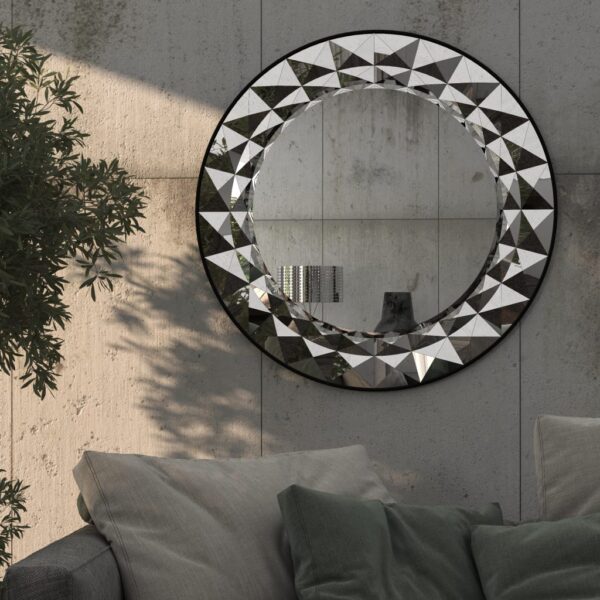 Add a touch of elegance and style to your space with this Round Large Gold Mirror. Whether you're looking to enhance your living room or update your bathroom vanity, this stunning piece of room decor is the perfect choice. The unique sunburst design makes it a standout piece of boho wall art, adding a touch of sophistication to any room. Elevate your home decor with this eye-catching mirror, sure to impress in any setting, be it as a unique entryway mirror or a focal point in your living space.