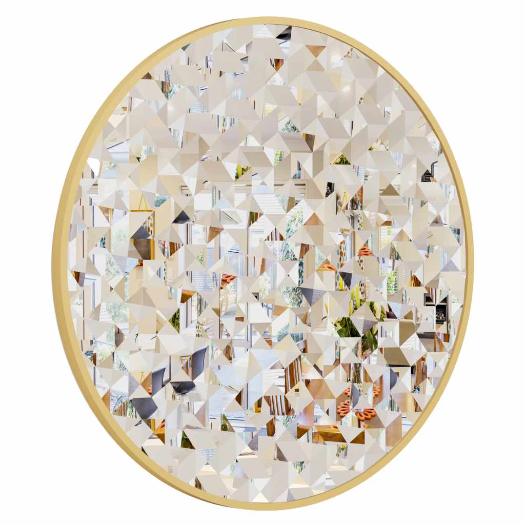 Onn Studio's Round Mosaic Gold Mirror