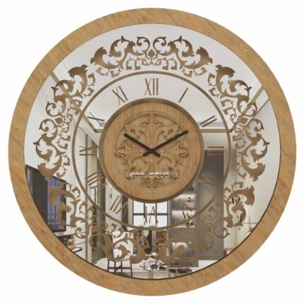 Add a touch of timeless elegance to your space with this stunning Gold Khaki color Wall Clock. The Patina frame exudes vintage charm, while the Large design makes it a perfect statement piece for your kitchen or living room. This Unique Wall Clock features Roman Numerals on a Round face, adding a classic touch to its Retro design. The Curved wood centre complements the Antique aesthetic, creating a one-of-a-kind look that is sure to impress. With its silent mechanism, this Oversized Clock is not only stylish but functional, providing a quiet addition to any room. Elevate your decor with this Big Wall Clock that effortlessly blends style and sophistication. Perfect for Kitchen Wall Clocks or Wall Clocks for Living Room, this Gold Wall Clock is a must-have for those who appreciate exceptional design.