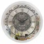 Add a touch of vintage charm to your living space with this stunning Silver Color Round Wall Clock. Featuring elegant Roman Numerals, a Curved Wood Center, and an Antique finish, this Large Wall Clock is perfect for adding a unique touch to your kitchen or living room decor. Whether you need a statement piece with this Oversized Wall Clock or a simple timepiece with this Silent Wall Clock, this Retro-inspired design is sure to impress. Don't miss out on this must-have item for anyone seeking a blend of classic and contemporary style!