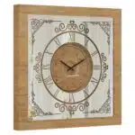 Enhance your home decor with this stunning Gold Khaki color Wall Clock featuring a Patina frame and a unique square design. This Large Wall Clock is perfect for adding a touch of elegance to your kitchen or living room. Its oversized silhouette makes it a focal point in any space, while the silent mechanism ensures a peaceful atmosphere. The Vintage and Retro vibes of this Antique Wall Clock are complemented by Roman Numerals and a curved wood center, adding a timeless charm to your interior. Don't miss out on this Big and Luxury piece that is sure to impress anyone who lays eyes on it!