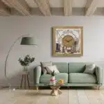 Enhance your home decor with this stunning Gold Khaki color Wall Clock featuring a Patina frame and a unique square design. This Large Wall Clock is perfect for adding a touch of elegance to your kitchen or living room. Its oversized silhouette makes it a focal point in any space, while the silent mechanism ensures a peaceful atmosphere. The Vintage and Retro vibes of this Antique Wall Clock are complemented by Roman Numerals and a curved wood center, adding a timeless charm to your interior. Don't miss out on this Big and Luxury piece that is sure to impress anyone who lays eyes on it!