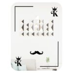 Onn Studio's Rectangle Mosaic Mirror designed as a black king playing card.