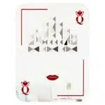 Onn Studio's Rectangle Mosaic Mirror designed as a red Queen playing card.