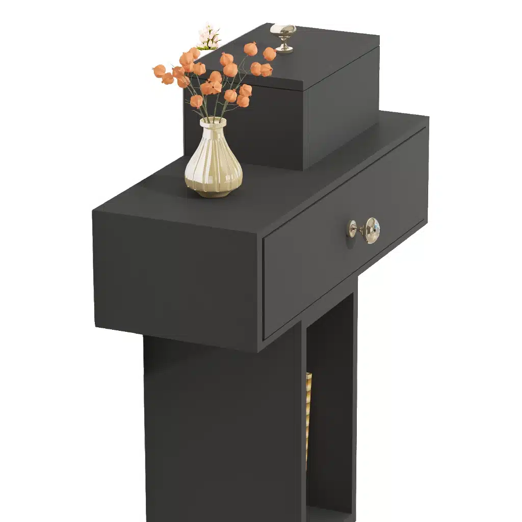 Enhance the style and functionality of your living space with this exquisite Handmade Console Table. This Narrow Compact Entryway Hallway Victorian console features a unique aesthetic that is perfect for any contemporary home decor. Made from high-quality wood, this Modern Console Table offers a minimalist design with a slim profile, making it an ideal addition to your entryway or living room. The Console Table includes drawers for convenient storage, adding to its practicality. Elevate your space with this Wooden Table Console and create a welcoming atmosphere with its sleek and elegant design. Add a touch of sophistication to your home with this one-of-a-kind Console Table that is sure to impress your guests.