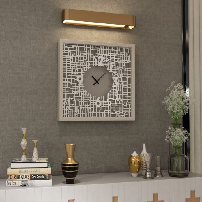 Add a statement-making touch to your living room or kitchen decor with this unique large wooden wall clock. This elegant timepiece is the perfect housewarming gift idea for those who appreciate stylish home decor. With its modern design and oversized silhouette, this large clock is sure to make a statement on any wall. Available in black, gray, gold, beige, and silver, this large wall clock is not only functional but also adds a touch of sophistication to any space. Whether you're looking for a kitchen clock or a living room clock, this silent wall clock is the perfect addition to your home. Upgrade your decor with this stylish and chic square wall clock today!