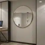 Bevelled Round Wall Mirror - Bathroom Vanity, Living Room Decor - Image 2
