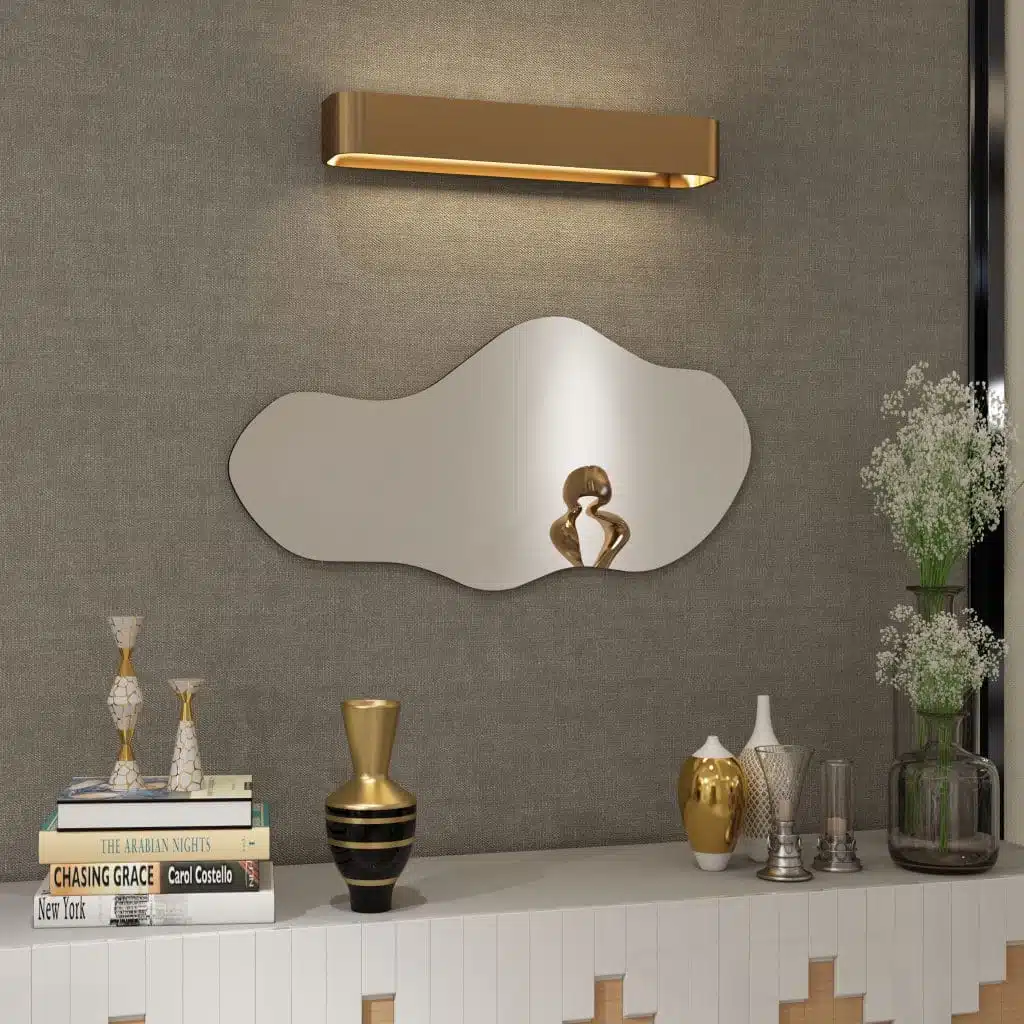 Wavy Mirror, Bathroom Vanity, Unique Asymmetrical Wall Décor - Image 3