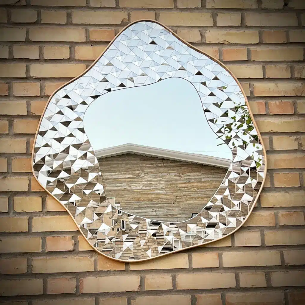 Asymmetrical Irregular Wavey Vanity Wall Mirror, Aesthetic Decor - Image 4