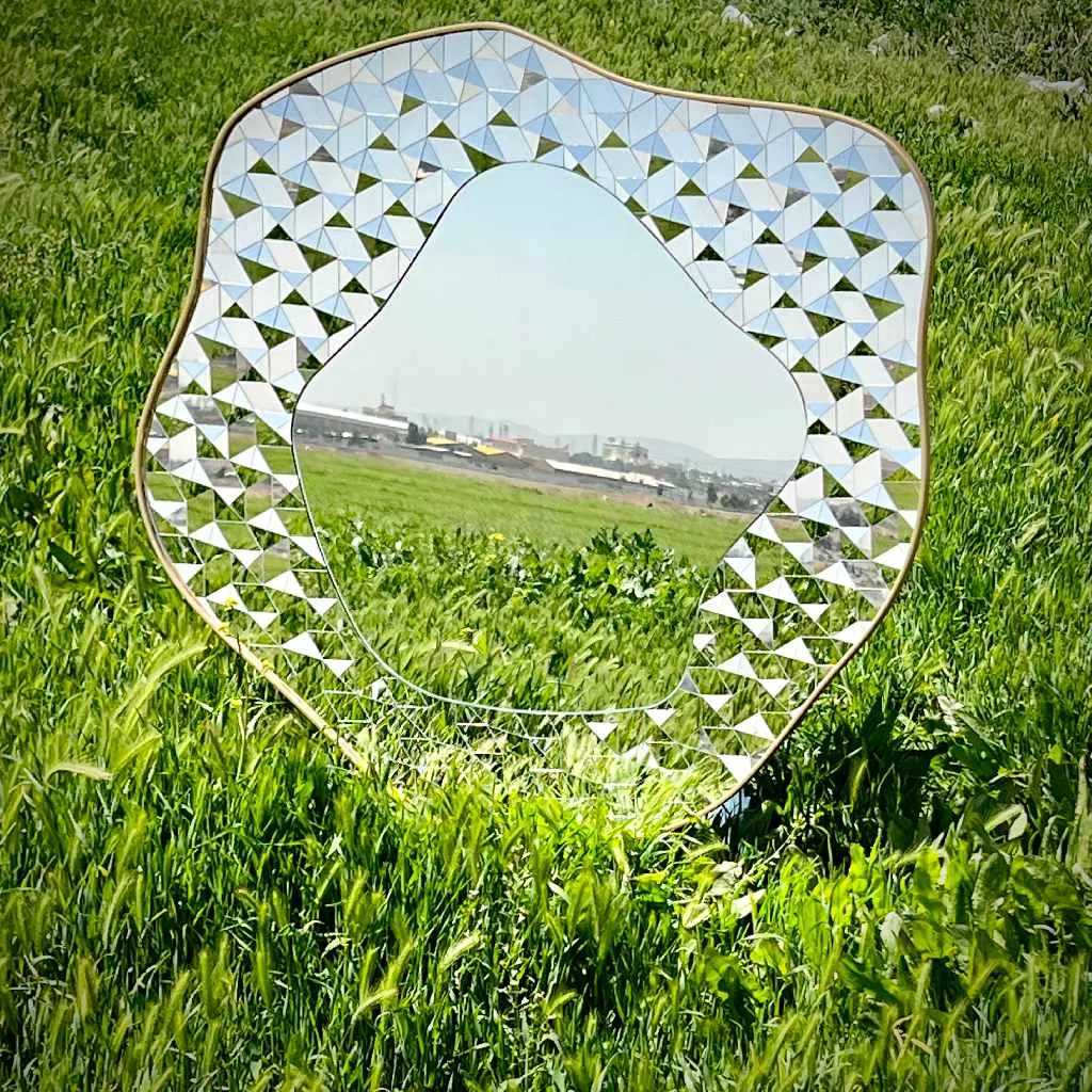 Asymmetrical Irregular Wavey Vanity Wall Mirror, Aesthetic Decor - Image 6
