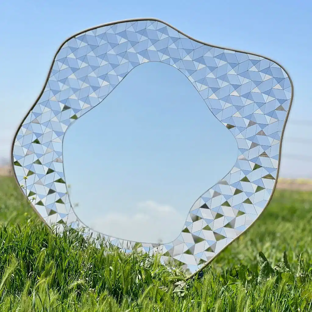Asymmetrical Irregular Wavey Vanity Wall Mirror, Aesthetic Decor - Image 3