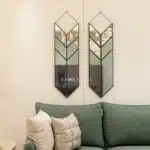 Elevate your living space with this stunning Arrow Shape Mirror that is sure to make a statement in any room. This Unique Wall Mirror is perfect for Living Room Decor, adding a touch of contemporary elegance to your home. The Asymmetrical Irregular design of this Bathroom Vanity Mirror makes it a standout piece, while also serving as a functional decor item. Bring a touch of modern flair to your space with this Wall Art Decor for Chic Homes, designed to complement a variety of interior styles. This Modern Stylish Minimal Mirror is a must-have for those seeking a unique and sophisticated addition to their home decor collection.
