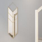 Arrow Shape Mirror - Modern Wall Art Decor for Chic Homes, Asymmetrical Irregular Bathroom Vanity Mirror - Unique Living Room Decor, Stylish Minimal Arrow Shape Mirror - Wall Art Decor for a Modern Home