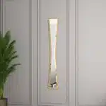Add a touch of elegance to your home with this stunning Full-length Irregular Gold Mirror. Perfect for your entryway or as a stylish addition to your vanity area, this narrow and long mirror offers a unique and modern twist to your home décor. The irregular shape of this mirror adds an artistic flair, making it a statement piece in any room. Enhance your space with this exquisite and versatile mirror that will effortlessly elevate your interior design.