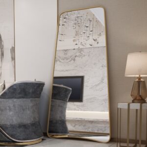 Introducing our stunning Wavy Asymmetrical Gold Wall Mirror, the perfect addition to your bathroom vanity or living room decor. This modern chic home decor piece features an irregular design that adds a touch of elegance to any space. The wavy shape of the mirror creates a unique and eye-catching look, making it a must-have for those seeking a stylish vanity aesthetic. Add a touch of sophistication to your home with this elegant and versatile mirror.