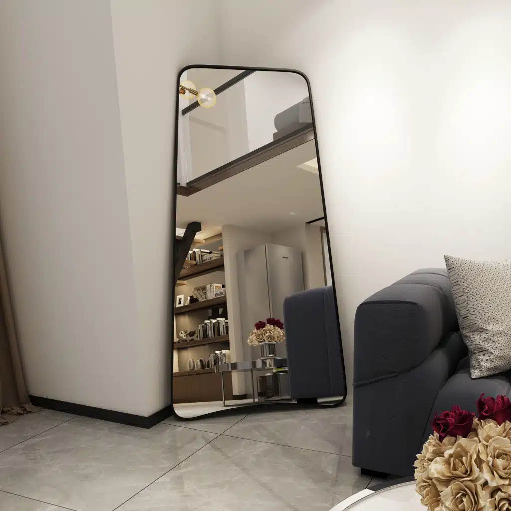 Wavy Asymmetrical Mid Century Wall Mirror for Bathroom Vanity - Image 7
