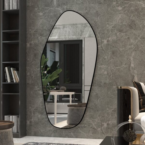 ASYMMETRICAL VANITY MIRROR, Irregular Mirror, Entryway Mirror, Gold Wall Mirror for Bathroom, Large Mirror wall décor, Full length Mirror